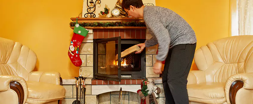 Rusted Metal Fireplace Restoration in West Springfield, Virginia